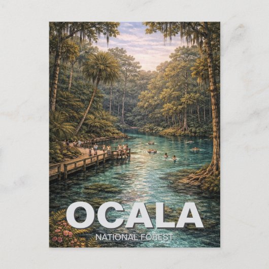 Ocala National Forest Florida Reise Postkarte (Vorderseite)