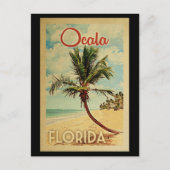 Ocala Palm Tree Vintage Reise Postkarte (Vorderseite)
