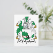 O'Callaghan Familienwappen Postkarte (Stehend Vorderseite)