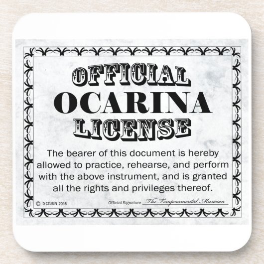 Ocarina-Lizenz Getränkeuntersetzer (Vorderseite)