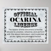Ocarina-Lizenz Poster (Vorne)