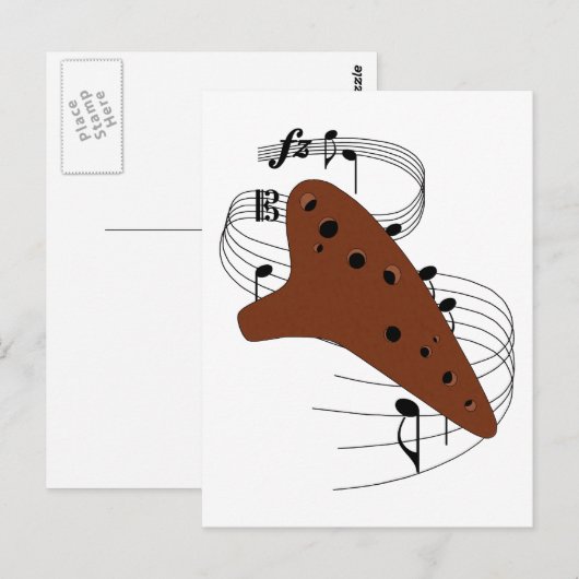 Ocarina Postkarte (Vorne/Hinten)