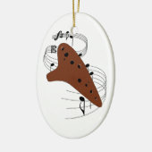 Ocarina Verzierung Keramikornament (Links)