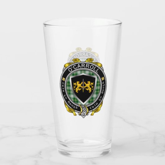 O'Carroll/Carroll Irish Shield Beer Glass Glas (Rückseite)