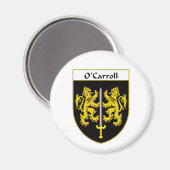 O'Carroll Coat of Arms/Familienwappen Magnet (Vorderseite/Rückseite)
