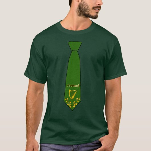 O'Carroll Irish Necktie T - Shirt mit Harp (Vorderseite)
