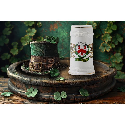 O'Casey/Casey Irish Shield Personalisiert Bierglas