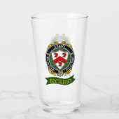 O'Casey/Casey Irish Shield Personalisiertes Biergl Glas (Rückseite)