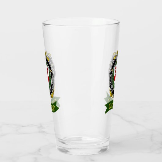 O'Casey/Casey Irish Shield Personalisiertes Biergl Glas (Links)