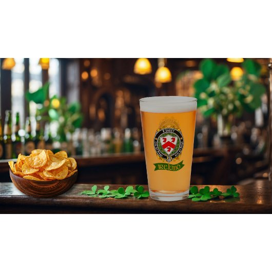 O'Casey/Casey Irish Shield Personalisiertes Biergl Glas