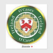 O'Casey Irish Shield/Celtic Cross Personalisiert Aufkleber (Blatt)