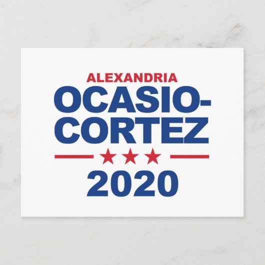 Ocasio-Cortez 2020 Postkarte (Vorderseite)