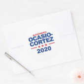 Ocasio-Cortez 2020 Runder Aufkleber (Umschlag)