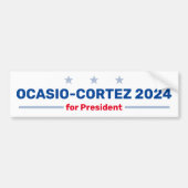 Ocasio-Cortez 2024 Autoaufkleber (Vorne)
