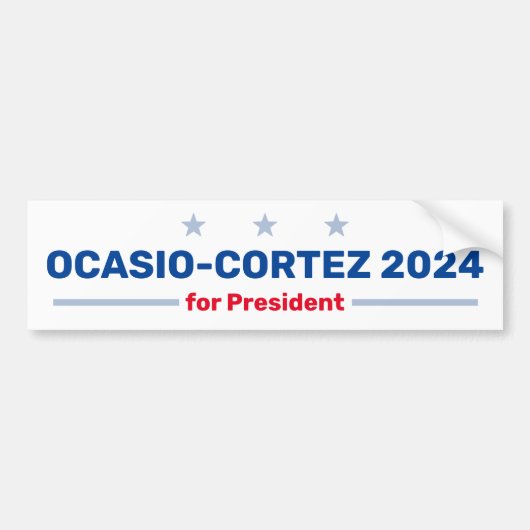 Ocasio-Cortez 2024 Autoaufkleber (Vorne)
