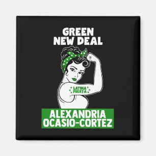 Ocasio-cortez Latina Fuerta Aoc Feministin Grün Magnet