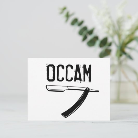 Occam-Razor Postkarte (Stehend Vorderseite)