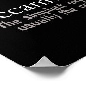 Occam-Razor-Prinzip Poster (Ecke)