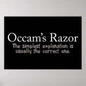 Occam-Razor-Prinzip Poster (Vorne)