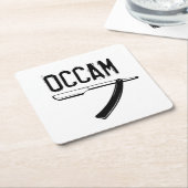 Occam-Razor Rechteckiger Pappuntersetzer (angewinkelt)