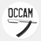 Occam-Razor Runder Aufkleber (Vorderseite)