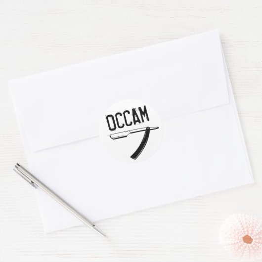 Occam-Razor Runder Aufkleber (Umschlag)