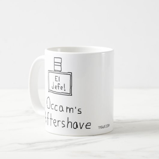 Occams Aftershave Kaffeetasse (Vorderseite Links)