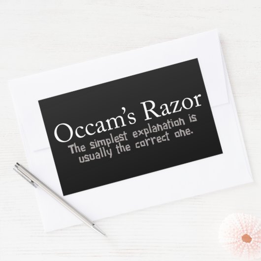 Occam's rätselhaftes wissenschaftliches Problem lö Rechteckiger Aufkleber (Umschlag)