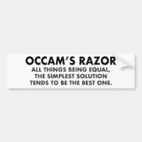 Occams "Razor Definition Science Geek"