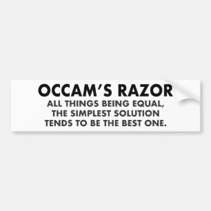 Occams "Razor Definition Science Geek" Autoaufkleber