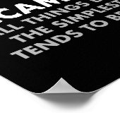 Occam's Razor Definition Science-Klasse Poster (Ecke)