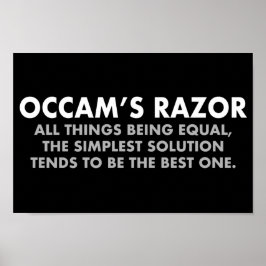 Occam's Razor Definition Science-Klasse Poster