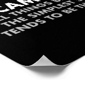 Occam's Razor Definition Science-Klasse Poster (Ecke)