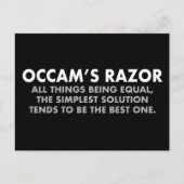 Occam's Razor Scientific Principle Postkarte (Vorderseite)