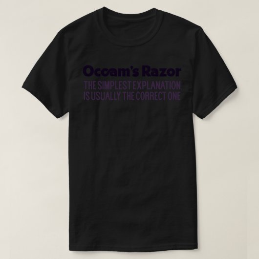 Occams Razor Typografy Definition T-Shirt (Design vorne)