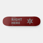 "OCCIFER RICHTIG HIER" lustiges polizeiliches Abze Skateboard (Horizontal)