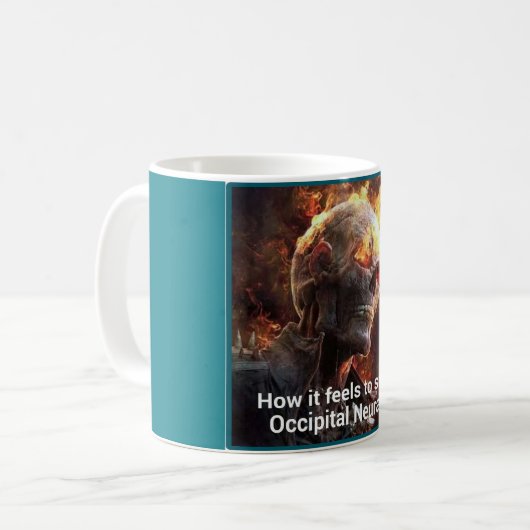 Occipital Neuralgia-Tasse Kaffeetasse (Vorderseite Links)