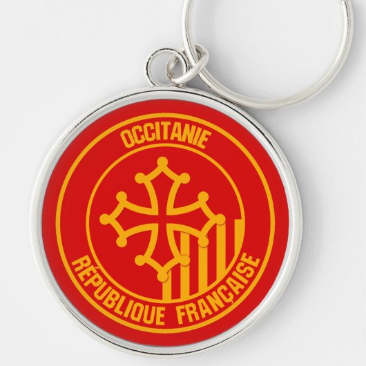 Occitanie Round Emblem Schlüsselanhänger (Vorne)