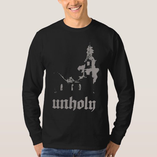 Occult Baphomet Atheist Burning Church Unholy Sata T-Shirt (Vorderseite)