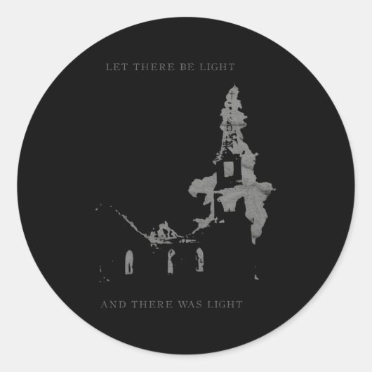 Occult Burning Church Atheist Satan Devil Antichri Runder Aufkleber (Vorderseite)