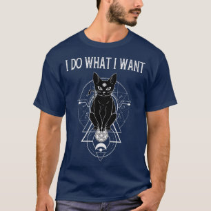 Occult Cat Lover I tue, was ich Gewollt Goth T-Shirt