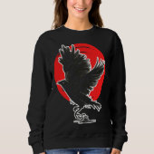 Occult Crow Gothic Baphomet Raven Emo Witchcraft Sweatshirt (Vorderseite)