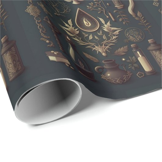 Occult Dark Alter Wrapping Paper Geschenkpapier (Rolleneckpunkt)