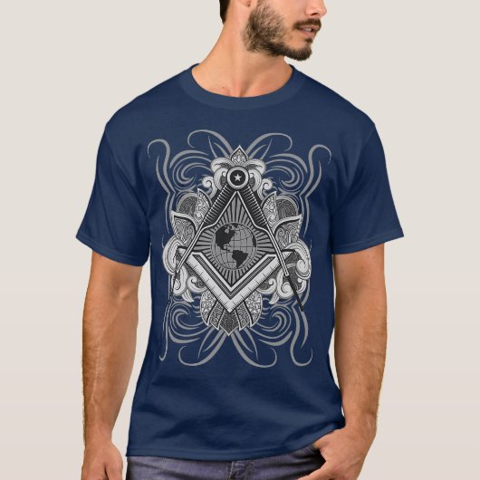 Occult Day Symbol Secret Mystical Masonic T-Shirt (Vorderseite)