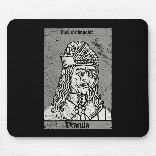 Occult Dracula - Vlad The Impaler Horror Vampire Mousepad (Vorne)