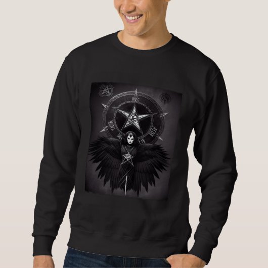Occult Emo Raven Witchy Goth Aesthetic Grunge Dark Sweatshirt (Vorderseite)