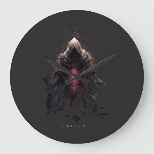 Occult Figure Dark Art Große Wanduhr (Vorderseite)