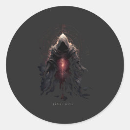 Occult Figure Dark Art Runder Aufkleber