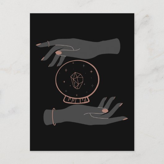 Occult Fortune Teller Wicca Goth Witchcraft Postkarte (Vorderseite)