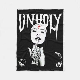 Occult Gothic Dark Satanic Nun Tattoos Unholy Nun Fleecedecke